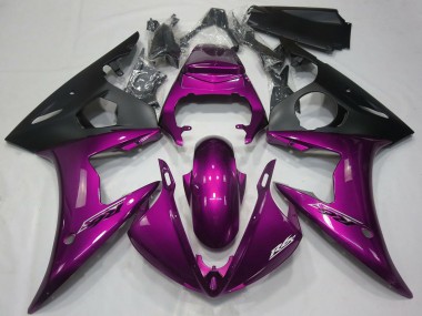 2005 Yamaha R6 Motorcycle Fairings - Dark Pink Matte Black Canada Websites