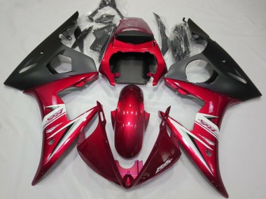 2003-2004 Yamaha R6 Motorcycle Fairings - Red White Matte Black Canada Websites