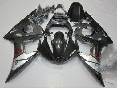 2005 Yamaha R6 Motorcycle Fairings - Glossy Black Silver Canada Websites