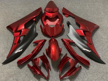 2006-2007 Yamaha R6 Motorcycle Fairings - Red Matte Black Canada Websites