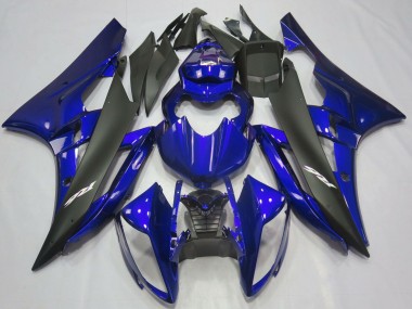 2006-2007 Yamaha R6 Motorcycle Fairings - Blue Matte Black Canada Websites