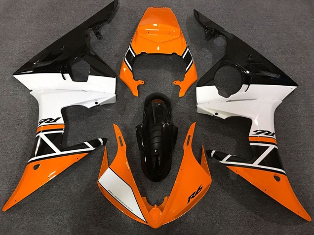 2003-2004 Yamaha R6 Motorcycle Fairings - Orange White Glossy Black Canada Websites