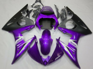 2003-2004 Yamaha R6 Motorcycle Fairings - Purple White Matte Black Canada Websites