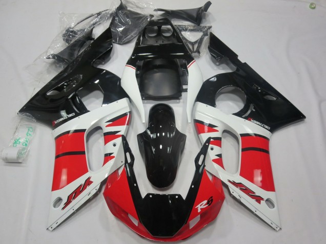 1998-2002 Yamaha R6 Motorcycle Fairings - White Red Glossy Black Canada Websites