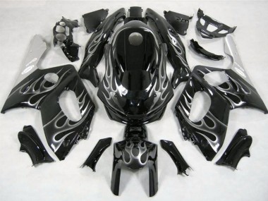 1996-2007 Yamaha YZF600R Thundercat Motorcycle Fairings - Glossy Black Silver Flame Canada Websites