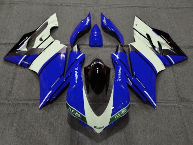 2015-2020 Ducati 959 1299 Motorcycle Fairings - Blue White Glossy Black Unibat Flex-Box OEM Style Canada Websites