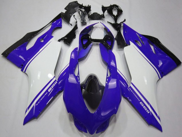 2011-2014 Ducati 1199 Motorcycle Fairings - Glossy Blue White Black Canada Websites