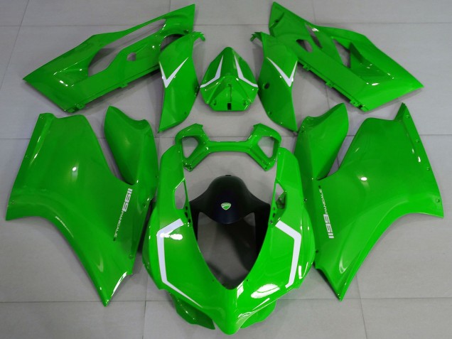 2011-2014 Ducati 1199 Motorcycle Fairings - Glossy Green White Canada Websites