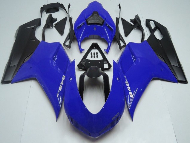 2007-2014 Ducati 848 Motorcycle Fairings - Blue Matte Black Canada Websites