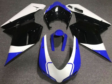 2007-2014 Ducati 848 1098 1198 Motorcycle Fairing - White Blue Glossy Black Canada Websites