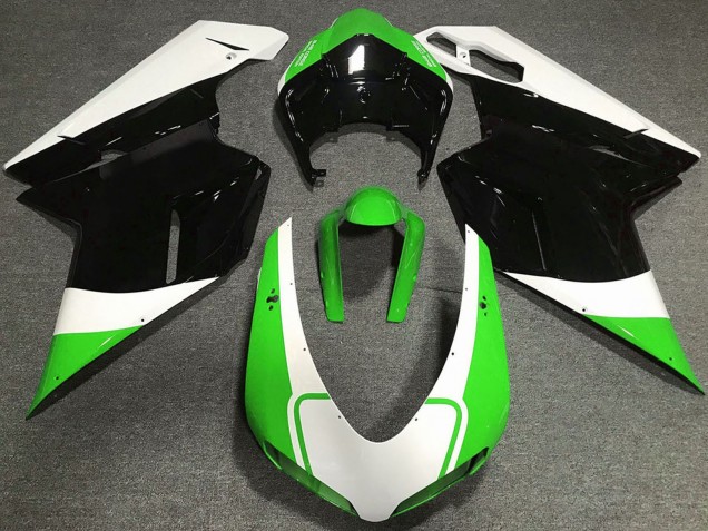 2007-2014 Ducati 848 1098 1198 Motorcycle Fairings - White Green Glossy Black Canada Websites