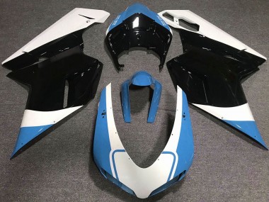 2007-2014 Ducati 848 1098 1198 Motorcycle Fairings - White Blue Glossy Black Canada Websites