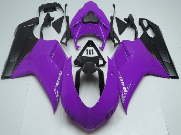 2007-2014 Ducati 848 Motorcycle Fairings - Purple Matte Black Canada Websites