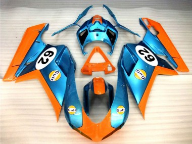 2007-2014 Ducati 848 1098 1198 Motorcycle Fairings - Orange Blue Gulf 62 Canada Websites