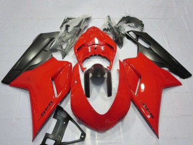 2007-2014 Ducati 848 Motorcycle Fairings - Red Matte Black Canada Websites