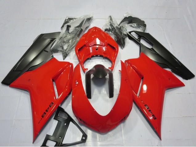 2007-2014 Ducati 848 Motorcycle Fairings - Red Matte Black Canada Websites