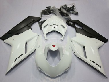 2007-2014 Ducati 848 Motorcycle Fairings - Pearl White Matte Black Canada Websites