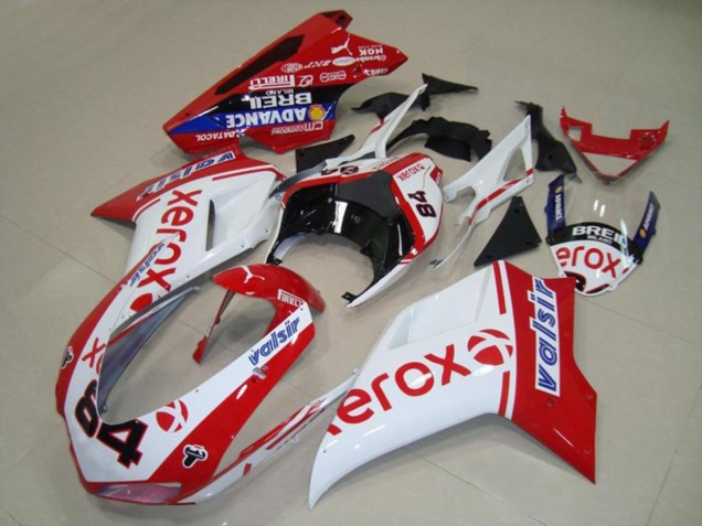 2007-2014 Ducati 848 1098 1198 Motorcycle Fairings - White Red Blue Glossy Black Valsir Xerox 84 Canada Websites