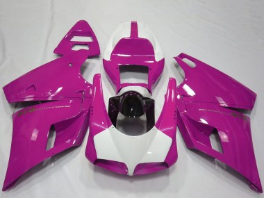 1993-2005 Ducati 916 Motorcycle Fairings - Pink White Glossy Black Performance Canada Websites