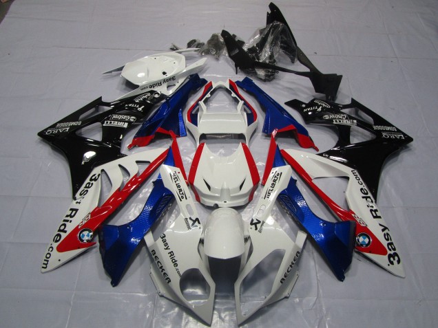 2009-2014 BMW S1000RR Motorcycle Fairings - White Red Blue Glossy Black Easy Ride Canada Websites