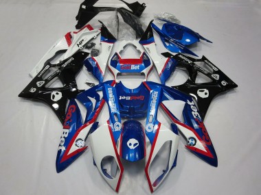 2009-2014 BMW S1000RR Motorcycle Fairings - White Red Blue Glossy Black GoldBet HP Canada Websites