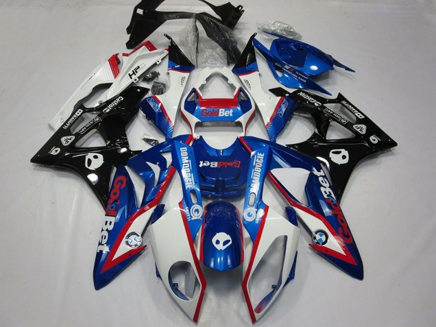 2009-2014 BMW S1000RR Motorcycle Fairings - White Red Blue Glossy Black GoldBet HP Canada Websites