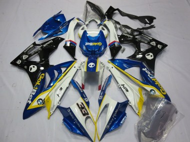2009-2014 BMW S1000RR Motorcycle Fairings - White Yellow Blue Glossy Black GoldBet 33 Canada Websites
