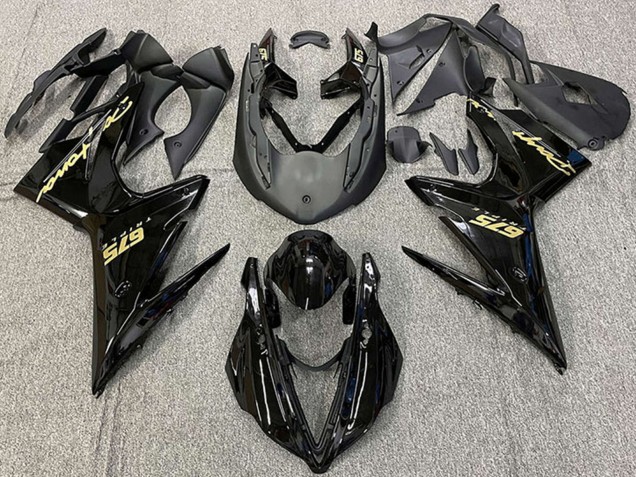 2013-2016 Triumph Daytona 675 Motorcycle Fairings - Glossy Black Gold Decals Canada Websites