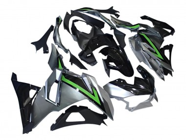 2024-2025 Kawasaki Ninja 500 EX500R Motorcycle Fairings - Grey Green Black Canada Websites
