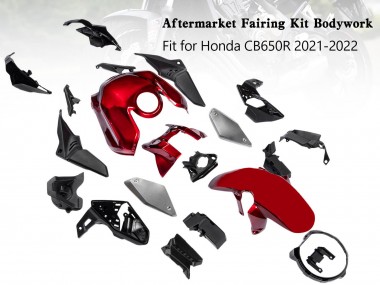 2019-2022 Honda CB650R Motorcycle Fairings - Black Red Canada Websites