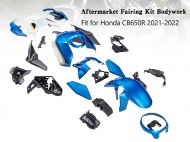 2019-2022 Honda CB650R Motorcycle Fairings - Blue Gold Black Canada Websites