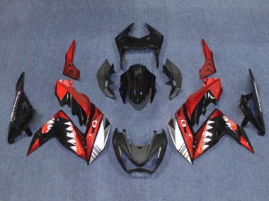 2015-2016 Kawasaki Z250/Z300 Motorcycle Fairings - Red White Glossy Black Shark Canada Websites