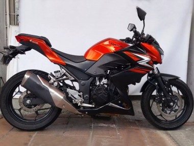 2015-2016 Kawasaki Z250/Z300 Motorcycle Fairings - Orange Red Matte Black Canada Websites
