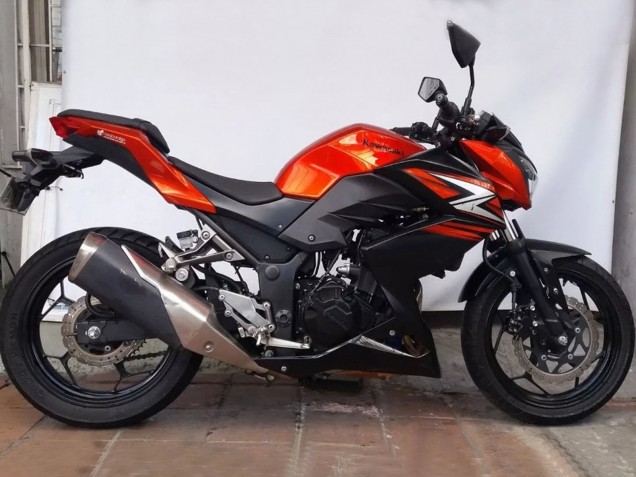 2015-2016 Kawasaki Z250/Z300 Motorcycle Fairings - Orange Red Matte Black Canada Websites