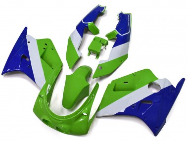1989-1990 Kawasaki ZXR250 Motorcycle Fairings - Green White Blue Canada Websites