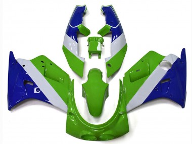 1989-1990 Kawasaki ZXR250 Motorcycle Fairings - Green White Blue Canada Websites