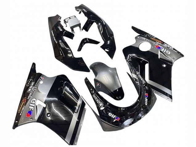 1989-1990 Kawasaki ZXR250 Motorcycle Fairings - Glossy Black Grey Elf Touch4 Bridgestone Canada Websites