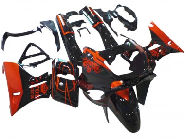 1993-2007 Kawasaki ZZR400 Motorcycle Fairings - Glossy Black Red Corona Extra Canada Websites