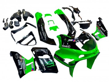 1998-2003 Kawasaki ZZR600 Motorcycle Fairings - Green Black Monster Elf Canada Websites