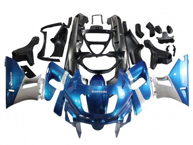 1998-2003 Kawasaki ZZR600 Motorcycle Fairings - Blue Silver Black Canada Websites
