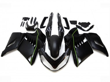 2007-2009 Kawasaki GTR1400/ZG1400 Motorcycle Fairings - Matte Black Green Lines Canada Websites