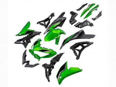 2022-2025 Kawasaki Versys 650 Motorcycle Fairings - Green Glossy Black Canada Websites
