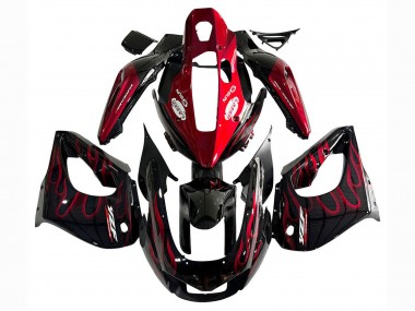 1997-2007 Yamaha YZF 1000R Thunderace Motorcycle Fairing Kits - Black with Red Flame Canada Websites