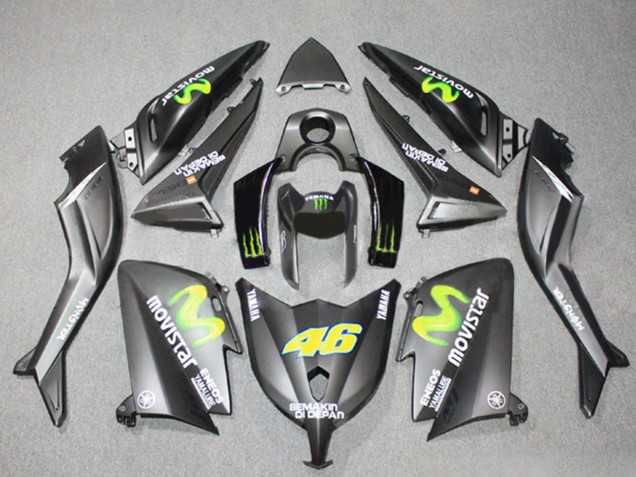 2012-2014 Yamaha TMAX530 Motorcycle Fairings - Matte Grey Yellow Semakin Didepan ENEOS Yamalube MoviStar 46 Canada Websites