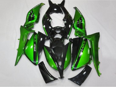 2012-2014 Yamaha TMAX530 Motorcycle Fairings - Glossy Green Black Canada Websites