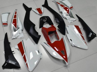 2012-2014 Yamaha TMAX530 Motorcycle Fairings - White Red Silver Yamalube Canada Websites