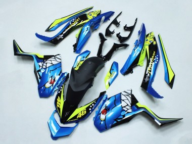 2017-2021 Yamaha XMAX300 Motorcycle Fairings - Blue Yellow Black Shark 46 Canada Websites