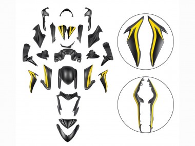 2015-2020 Suzuki GSX-S 1000 Motorcycle Fairings - Black Yellow Canada Websites