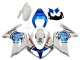 2003-2013 Suzuki SV650 Motorcycle Fairings - White Blue Lucky Strike Motul Canada Websites