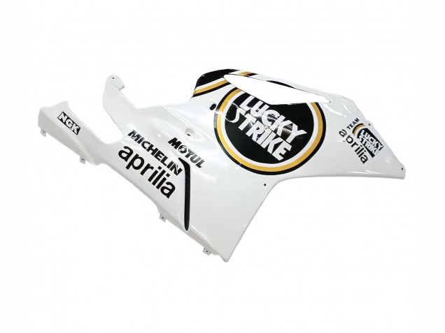 2003-2006 Aprilia RSV1000 Motorcycle Fairings - White Black Lucky Strike Motul Michelin Canada Websites